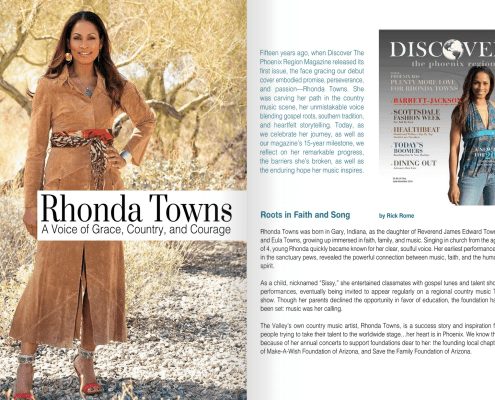 Rhonda Towns - A 15 year journey with Discover The Phoenix Region Magazine. Our first and latest cover