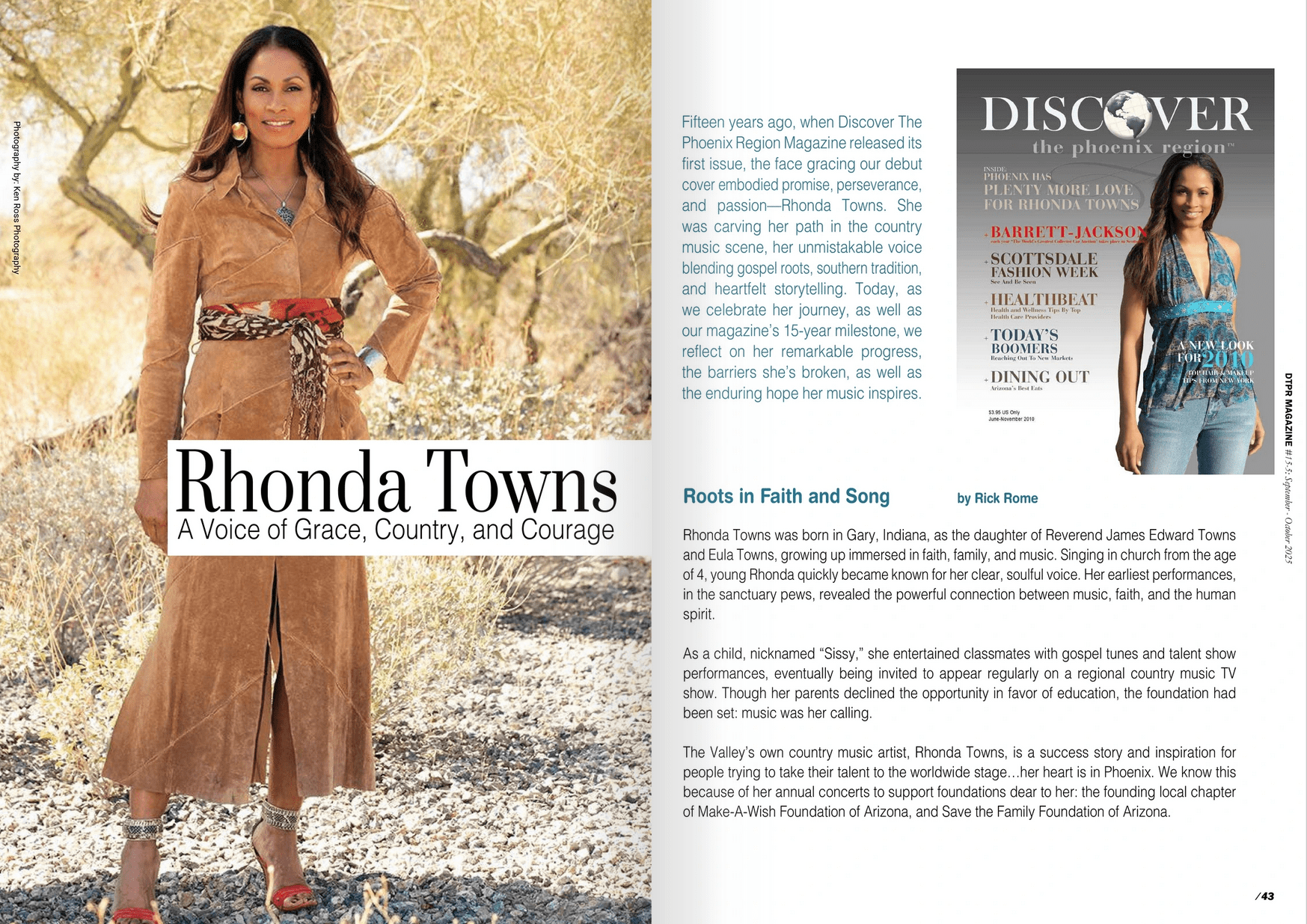 Rhonda Towns - A 15 year journey with Discover The Phoenix Region Magazine. Our first and latest cover